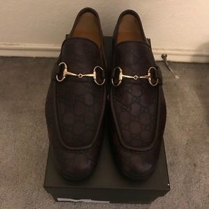 Brown Gucci Horse-bit loafer